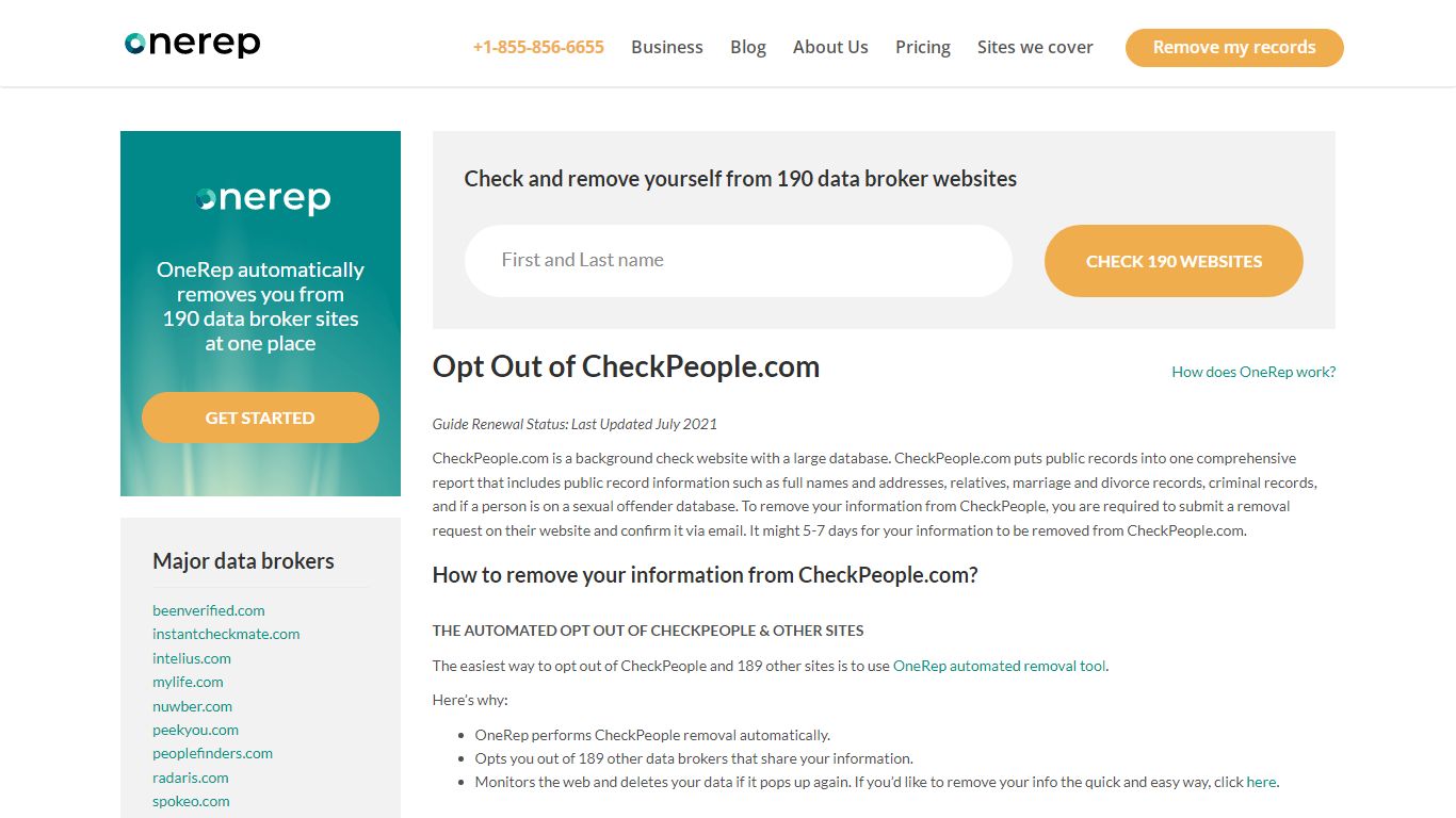 CheckPeople.com Opt Out & Delete Guide | OneRep